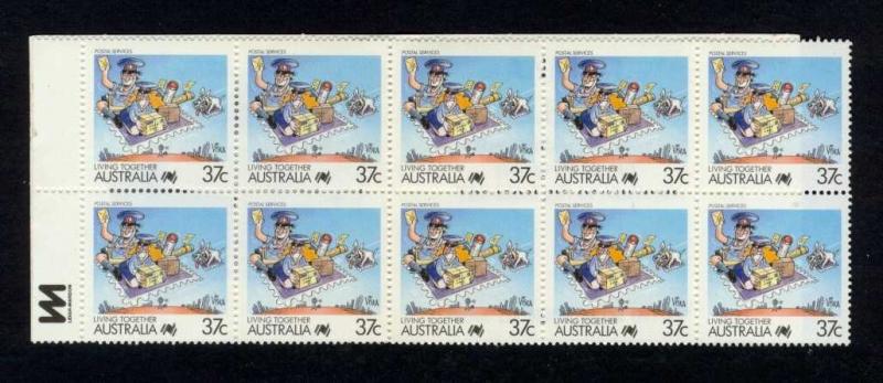 Australia #1063a Postal Services Bklt Pane of 10, MNH (7.50)