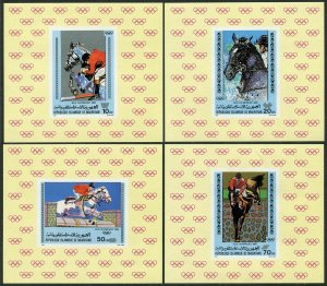 Mauritania 446-449 deluxe,MNH.Michel 680-683. Olympics Moscow-1980. Equestrian.