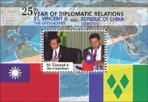 St. Vincent 2006 SC# 3544 Diplomatic Relations with Taiwan - Souvenir Sheet MNH