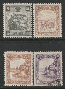 Manchukuo 158,161-163 partial set MH/used