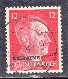 RUSSIA, UKRAINE OVERPRINT SCOTT #N38 USED 1941-43 SEE SCAN