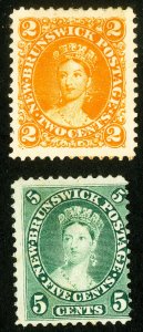 Newfoundland Stamps # 7+8 Unused F-VF Scott Value $48.00 
