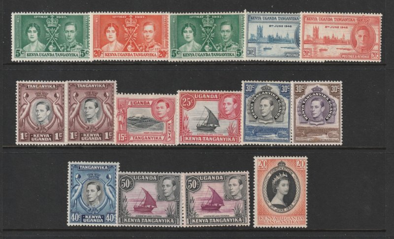 Kenya U.T. a small MH lot mainly KGVI