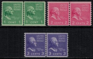 U.S. #839,41-2*  Joint line pairs  CV $5.15