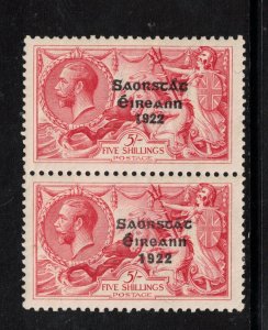 Ireland #78a (SG #84a) Very Fine Never Hinged Pair With Wide & Narrow Overprints