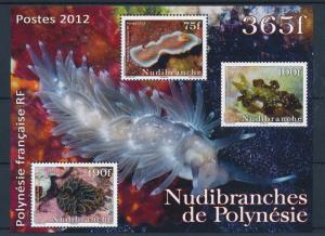 [37842] French Polynesia 2012 Marine life Nudibranches MNH Sheet