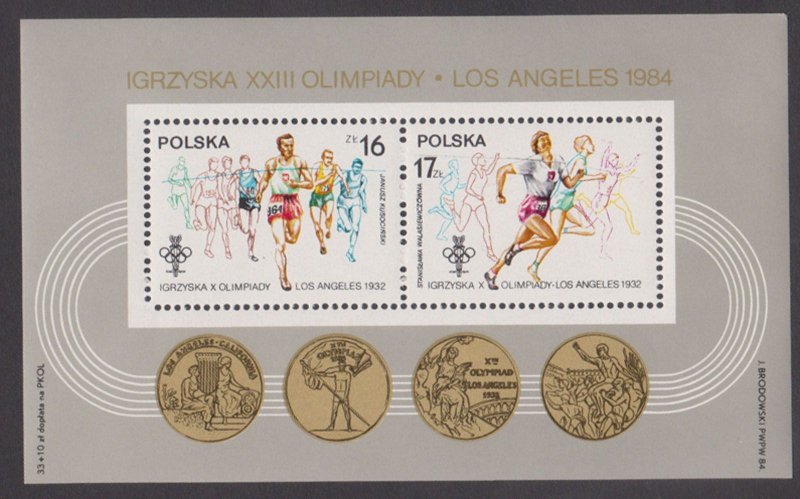 POLAND - 1984 SUMMER OLYMPIC GAMES LOS ANGELES - MIN. SHEET MINT NH