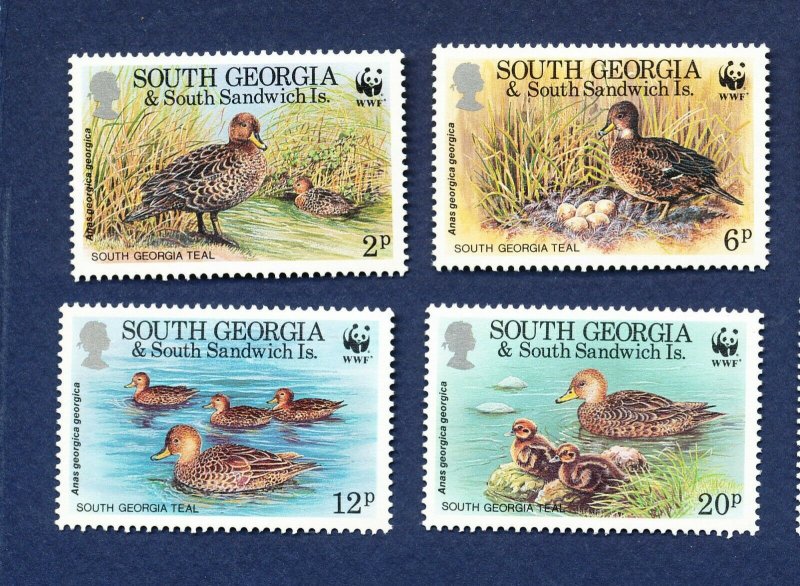 SOUTH GEORGIA   - # 162-165 - VFMNH - ducks birds - WWF -