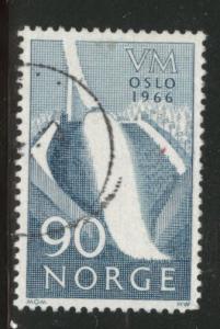 Norway Scott 489 used 1966 SKI stamp