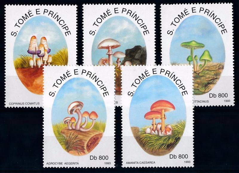 [68744] Sao Tome & Principe 1993 Mushrooms Pilze Champignons MNH