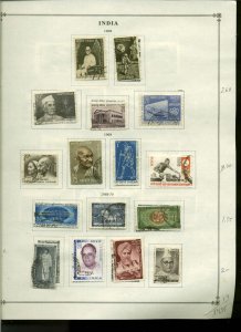 Collection, India Part E Scott Album Page, 1969/1973, Cat $66, Mint & Used