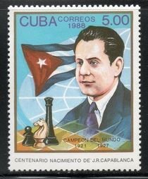 CUBA Sc# 3048  CHESS CHAMPION Jose Raul Capablanca 5.00    1988 MNH