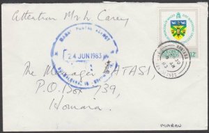 SOLOMON IS 1983 cover POSTAL AGENCY cancel : MARAU..........................R408