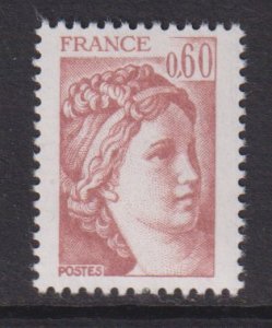 France  #1659  MNH  1981   Sabine  60c