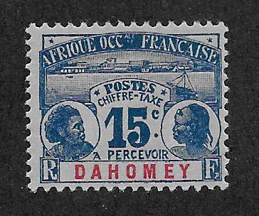 DAHOMEY SC# J3  FVF/MOG 1906