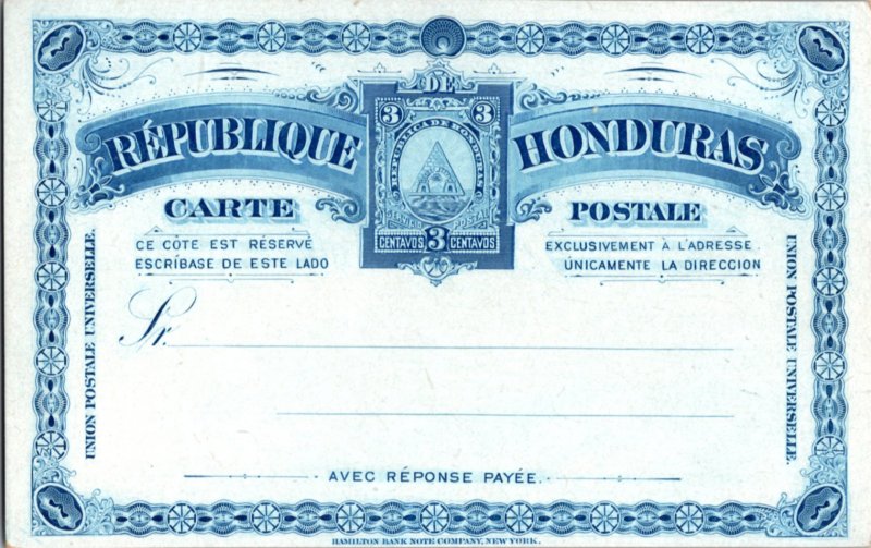 Honduras, Worldwide Government Postal Card