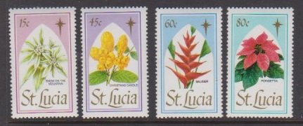 1988 St. Lucia Scott # 927-930 Christmas MNH