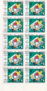 Chad # 227A-227D, World Cup Soccer, Sheets of 10, NH 1/4 Cat