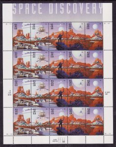 USA-Sc#3238-42- id12-unused NH sheet-Space Discovery-1998-