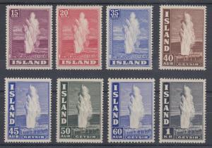 Iceland Sc 203-208B MLH. 1938-1947 Geysers, cplt VF