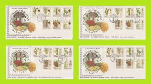 1986 Agro-Based Products of Malaysia (definitive) complete 14 FDC (SEE 4 IMAGES)