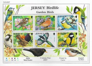 Jersey # 1264a - Jersey Birdlife - MS - MNH