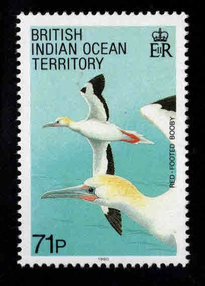 British Indian Ocean Territory BIOT Scott 103 MH* Red - Footed Booby Bird stamp