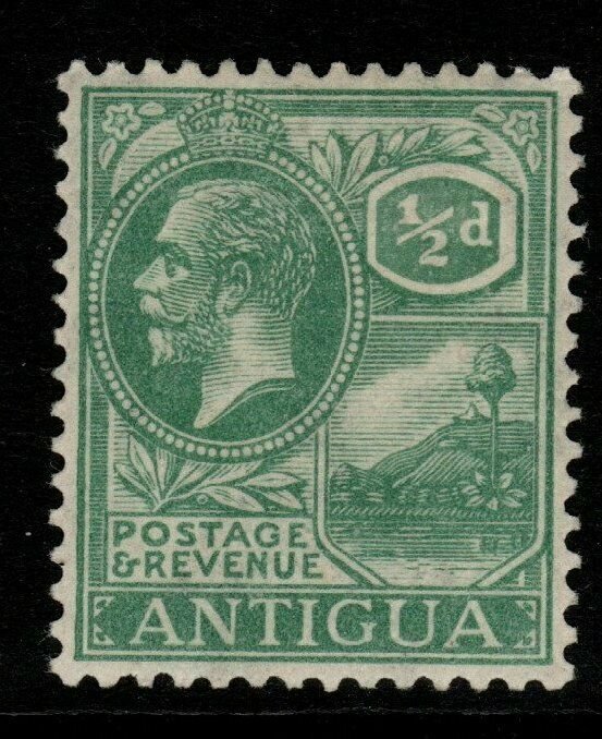 ANTIGUA SG62 1921 ½d DULL GREEN MTD MINT