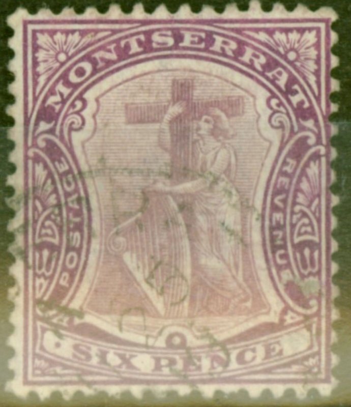 Montserrat 1909 6d Dull & Brt Purple SG43 Fine Used