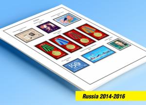 COLOR PRINTED RUSSIA 2014-2016 STAMP ALBUM PAGES (73 illustrated pages)