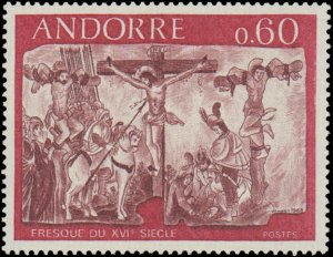 Andorra French Administration #185-187, Complete Set(3), 1968, Art, Religion,...