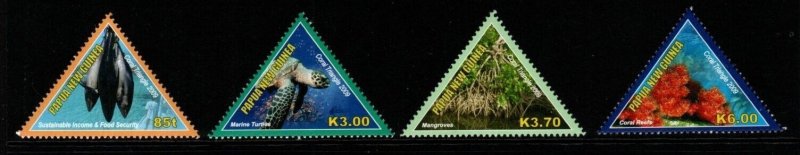 PAPUA NEW GUINEA SG1319/22 2009 CORAL TRIANGLE MNH