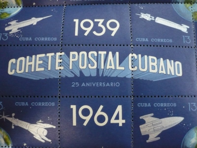 Stamps - Cuba - Scott# 878-882 - Mint Hinged Sheet of 20 Stamps plus 5 Labels