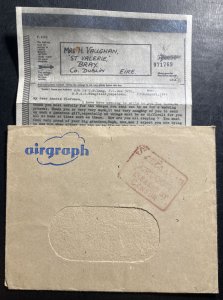 1944 RNAS In Capetown South Africa Airgraph Service Cover To Bray Ireland