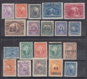 Salvador Sc 1a//157E MLH. 1873-1896 issues, 20 different singles, F-VF