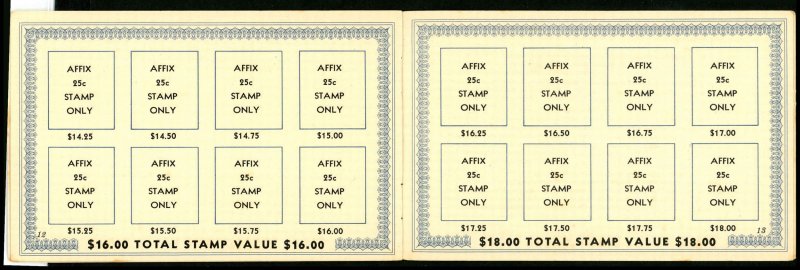 USA PS12 Used Defense Savings Bonds Booklet