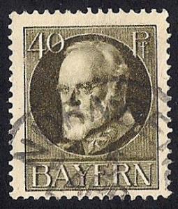 Bavaria #105 40PF Prince Regent Luitpold Stamp used F-VF