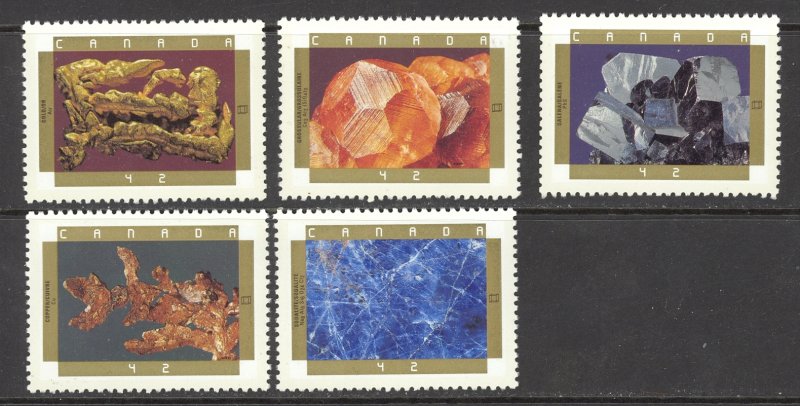 Canada Sc# 1436-1440 MNH set/5 1992 42c Canadian Minerals