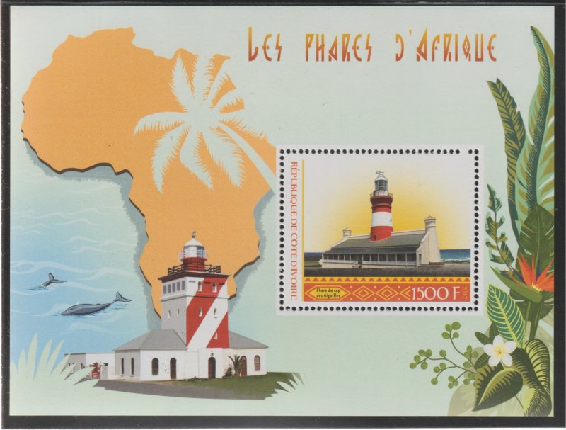 LIGHTHOUSES IN AFRICA  perf m/sheet containing one value mnh