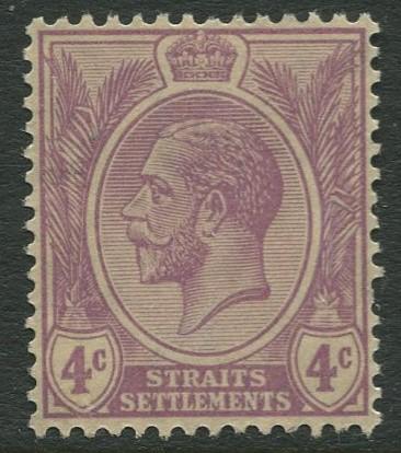 Straits Settlements - Scott 184 - KGV Definitive - 1925 - MNG - 4c Stamp