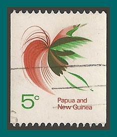 Papua New Guinea 1969 Bird of Paradise, coil used  292,SG163