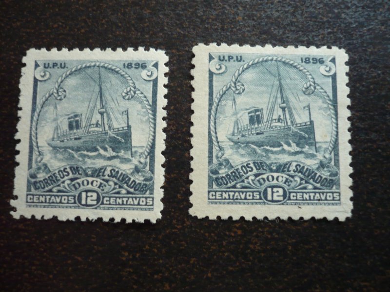 Stamps - El Salvador - Scott# 151 - Mint Hinged & Used Part Set of 2 Stamps