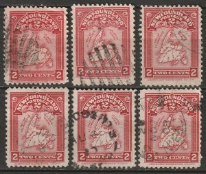 Newfoundland 1908 Sc 86 used selection