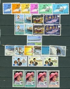 ANGUILLA LOT of (28) incl. (6)  SETS MOSTLY MNH