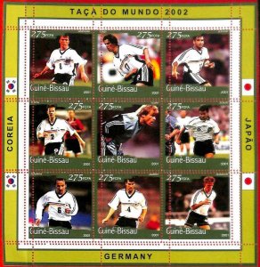 A0724 - GUINEA-BISSAU - ERROR  MISSPERF SHEET -  Japan Football 2001 GERMANY