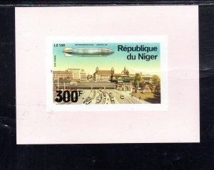 NIGER #C277 1976 300f ZEPPILIN MINT VF NH O.G S/S PROOF