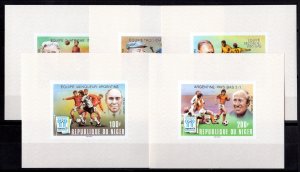 Niger 1978 Sc#453/457 WORLD CUP ARGENTINA WINNERS 5 DELUXE SOUVENIR SHEETS MNH