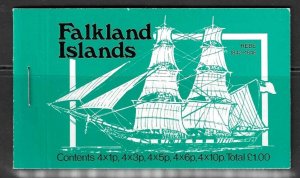 FALKLAND ISLANDS SGSB2 1978 MAIL SHIPS BOOKLET MNH