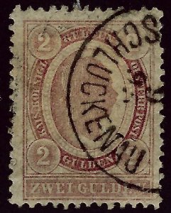 Austria SC#64 Carmine Error Used F-VF SCV$24.00..Grab a Bargain!