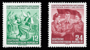 Germany, DDR 1954 Sc 210-11 MVLH Fine Socialist youth friendship issue